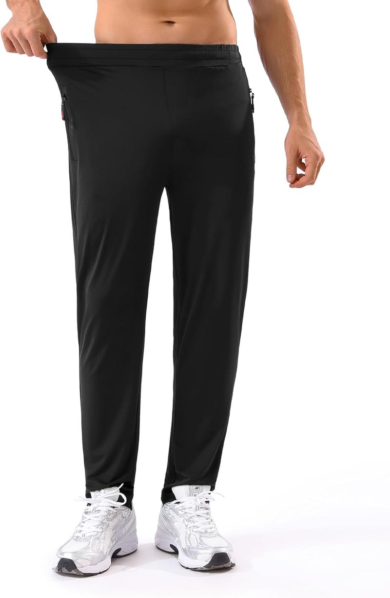 MS.GD 5 Pack Men's Sweatpants with Zipper Pockets Stretch Lightweight Athletic Track Activewear Pants for Men Joggers - Image 2